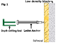 Loden Anchor with depth setting tool